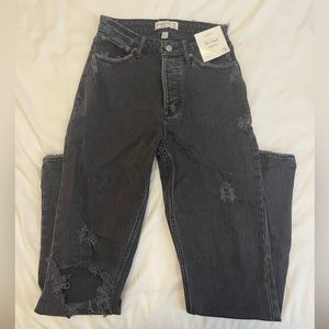 Abercrombie & Fitch Curve Love The Dad High Rise Jeans